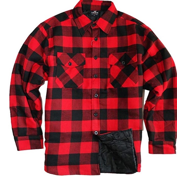 Quilted lining Flannel Fleece Jacket - Picture 2 of 2